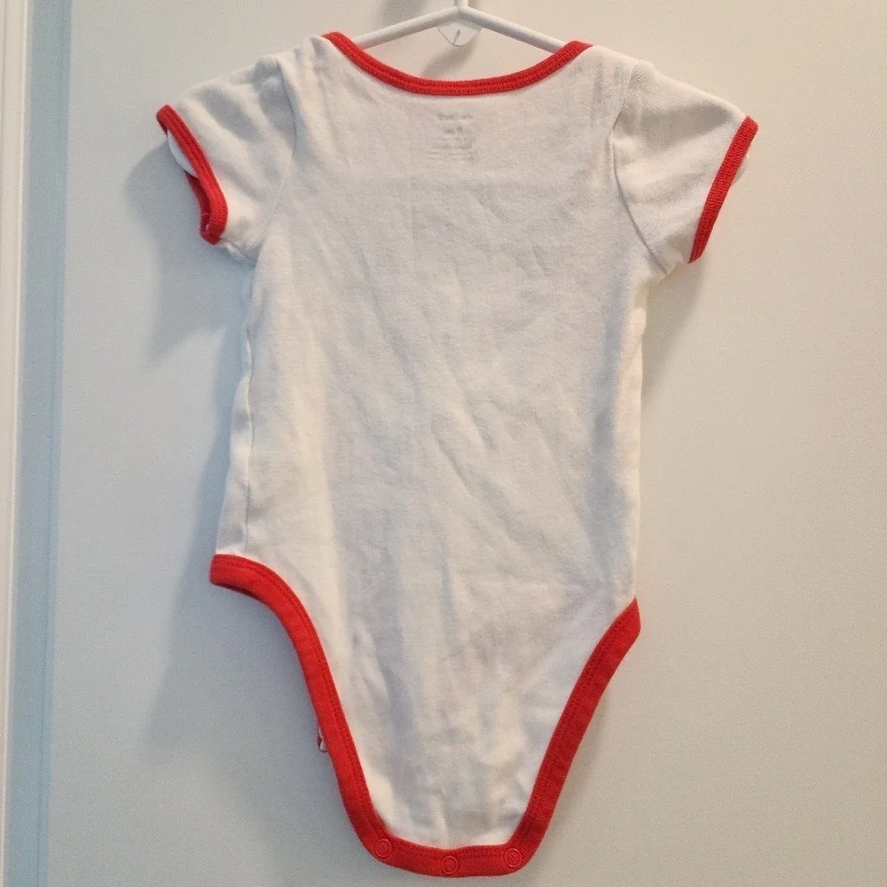 Kid's 9m Carter's‎ white fouth of July onesie patriotic Heroic Holiday America